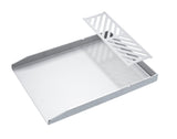 Universal Edelstahl Grillplatte / Plancha 300 x 400 mm inkl. Warmhalterost - ZIFA Grills GbR